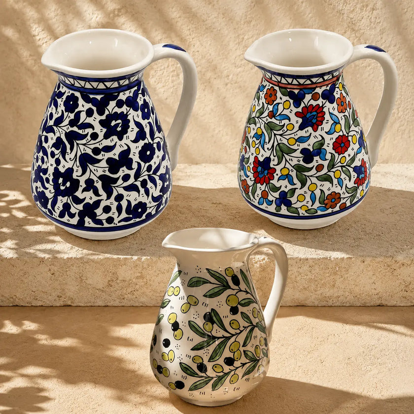 Haleeb Handmade Palestinian Ceramic Pitcher 1.6 L