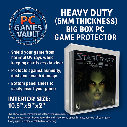 Acrylic Big Box PC Game Protector with UV protection - 10.5