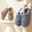 Men's Plaid Cotton Slippers Winter Warm House Shoes Indoor Thick-soled Non-slip Bedroom Floor Slipper Couple
