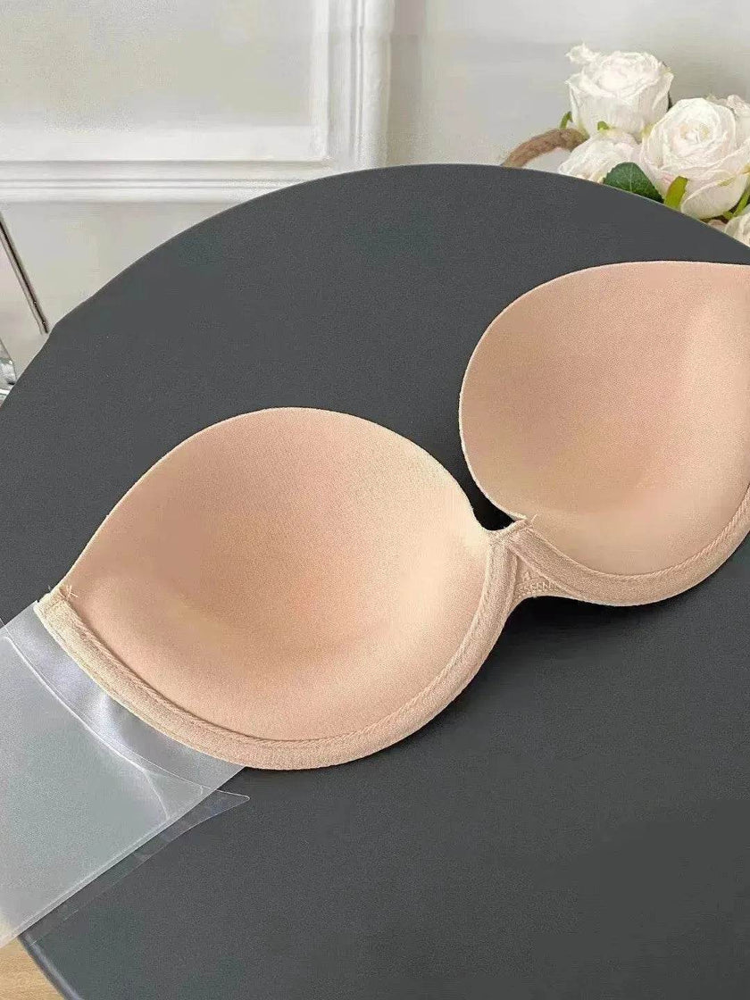 Strapless Bra Beauty Back Chest Stick on bra Push Up Invisible Non-slip Underwear Low back bra