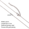 Stainless Steel Vacuum Vapor Plating 18K Gold Color Protection Lip Chain Necklace