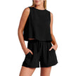 Women Summer Casual 2pcs Short set Athleisure Outfit