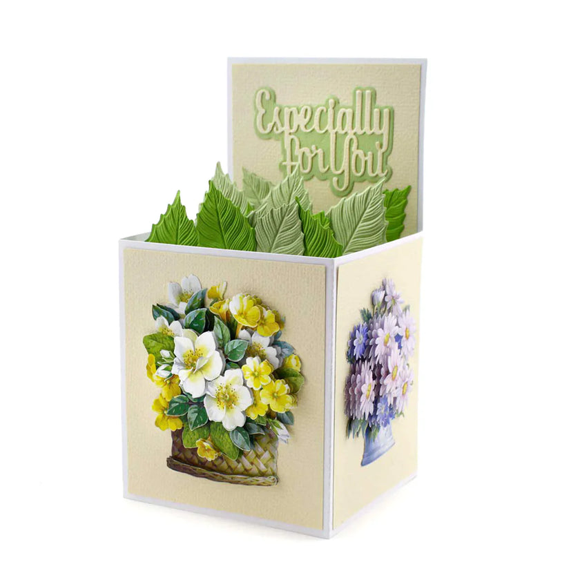 Die Cut Decoupage - Pots Of Flowers (3 Pack)
