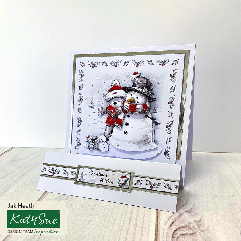 Die Cut Decoupage – Bear And Snowman (Pack Of 3)