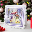 Die Cut Decoupage – Snow Couple Violin (Pack Of 3)