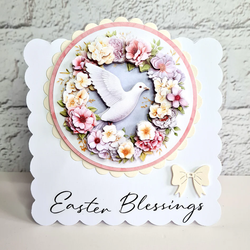 Die Cut Decoupage – Dove with Flowers (pack of 3)