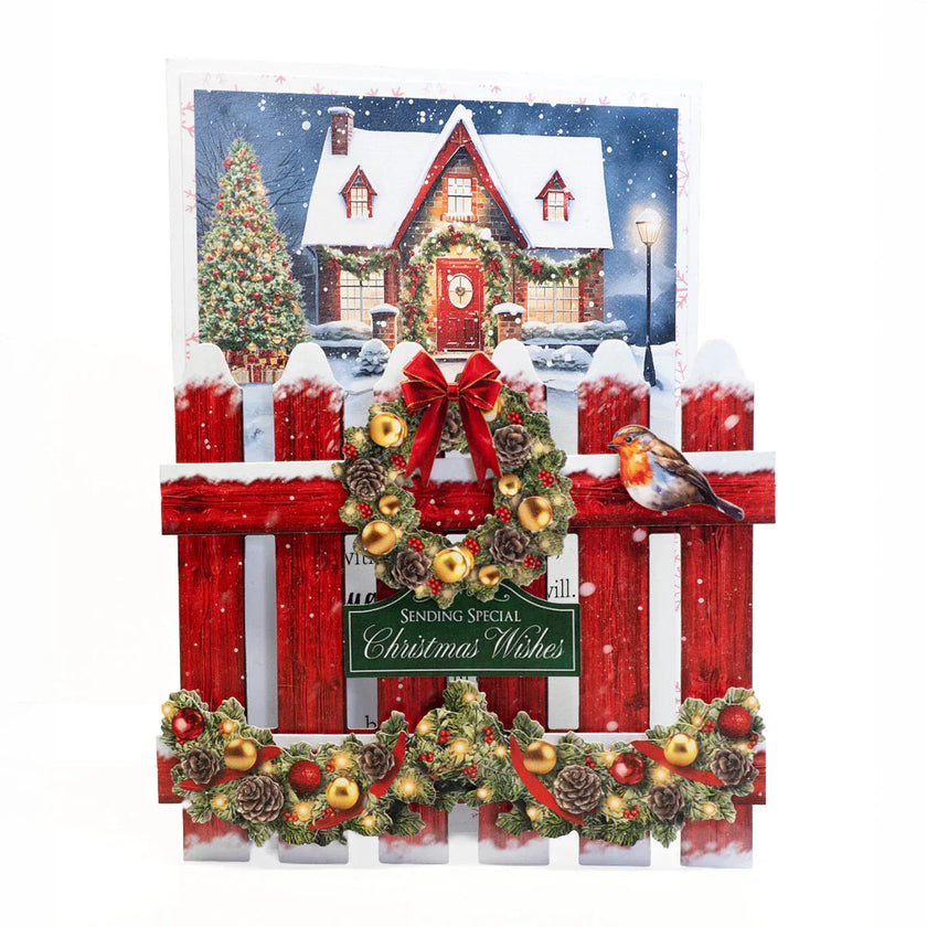 Katy Sue Die Cut Decoupage – Christmas Floral Embellishments, Traditional (pack of 3)