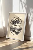 ISLAND ESCAPE, Oeuvre sur toile étirée