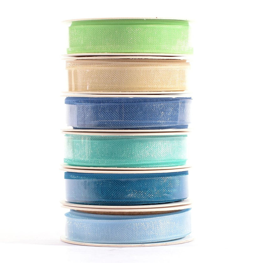 Vaessen Creative Organza Ribbon 6 Colours 6mmx2m Baby Blue