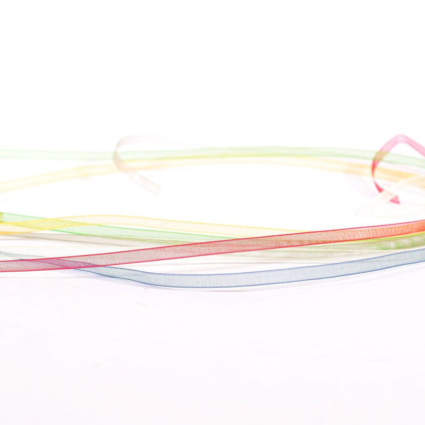 Vaessen Creative Organza Ribbon 6 Colours 3mmx2m Christmas