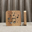 3D Wooden LED Music Note Atmosphere Night Light – USB Warm White