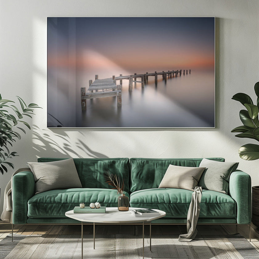 Wall art Old pier II.  Harbour panorama.
