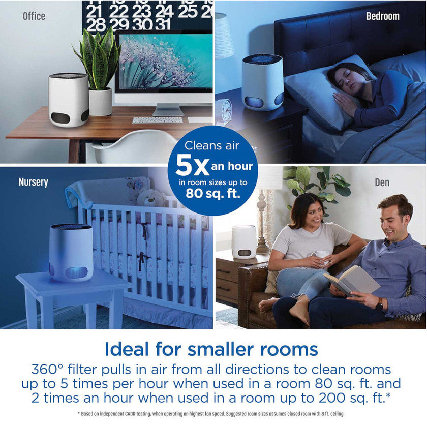 CLOROX 11021 Alexa Smart Tabletop True HEPA Air Purifier