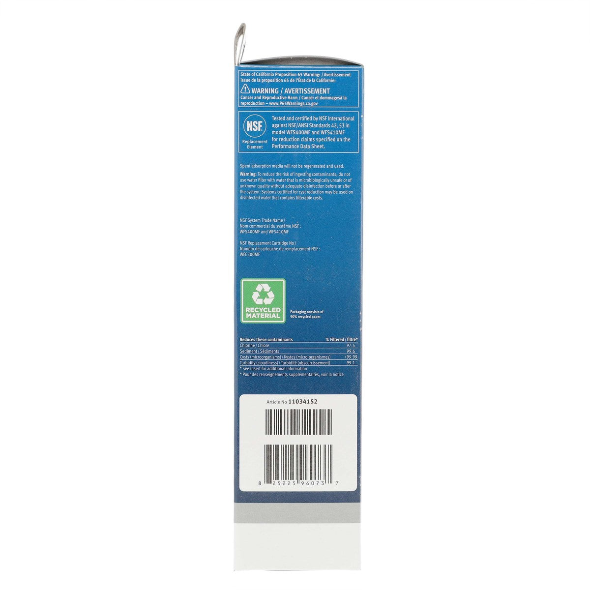 Bosch 11034152 UltraClarity Fridge Water Filter, BORPLFTR10, RA450010