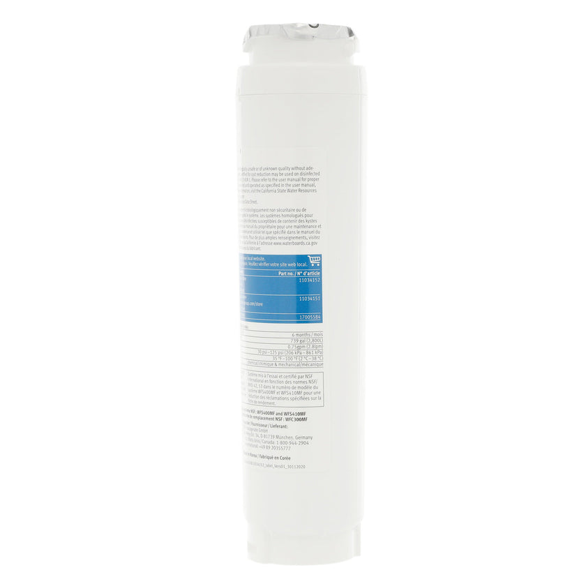 Bosch 11034152 UltraClarity Fridge Water Filter, BORPLFTR10, RA450010