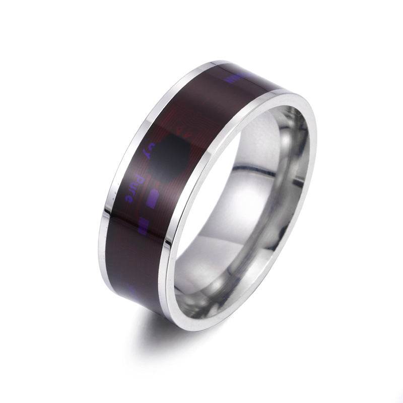 LED Display Smart Ring – Futuristic Stainless Steel Design for Digital Style & Everyday Wear