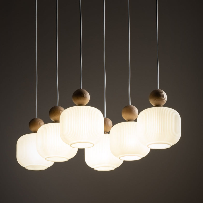 Ballo 6-Light Scandinavian Pendant Light for Dining Table & Kitchen Island