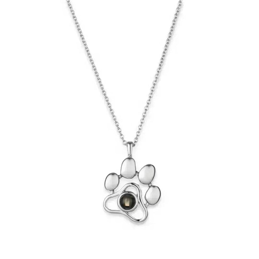 Cute Animal Dog Paw Personalized Custom Projection Necklace