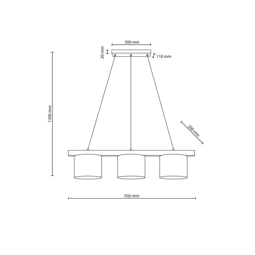 Varo Scandinavian Minimalist Pendant Ceiling Light for Kitchen Island, Dining Room & Modern Interiors