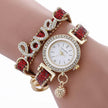 Fashion Women Rhinestone Leather Bracelet watch