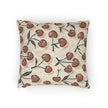 Cherry Pattern Woven Pillow — Rustic Farmhouse Decorative Throw Cushion
