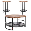 VEVOR 3 Pieces Round Coffee Table Set 31.5 in with 2 End Tables for Living Room