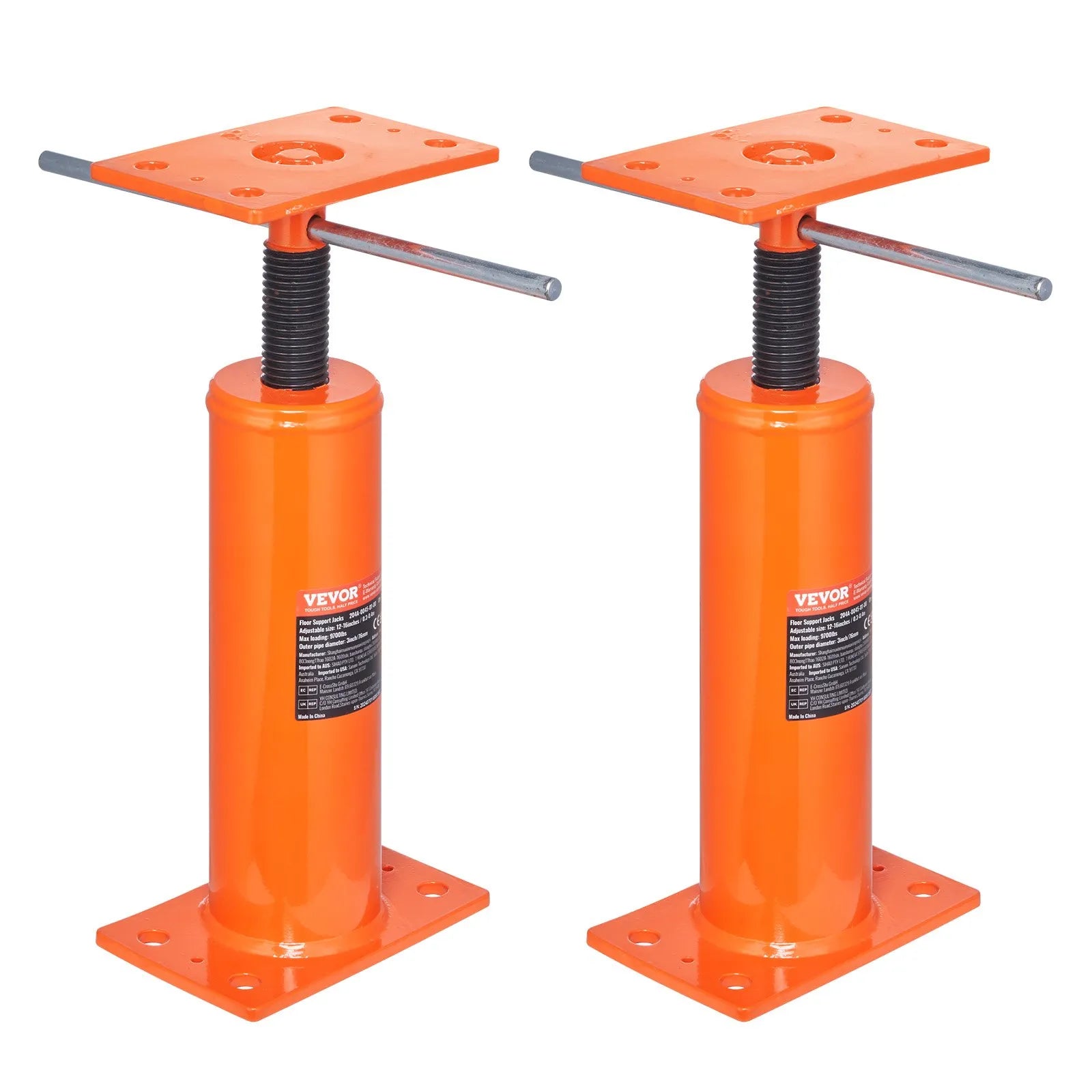 VEVOR 2PCS Adjustable Floor Jack Post House Floor Leveling Lift 12