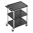 VEVOR 3-shelf Utility Cart 300 lbs 27.6 x 18.1-inch Service Cart with Wheels