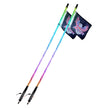 VEVOR 2 PCS 4 FT Whip Light, APP & RF Remote Control Led Whip Light, Waterproof 360° Spiral RGB Chasing Lighted Whips with 4 Flags, for UTVs, ATVs, Motorcycles, RZR, Can-am, Trucks, Off-road, Go-karts