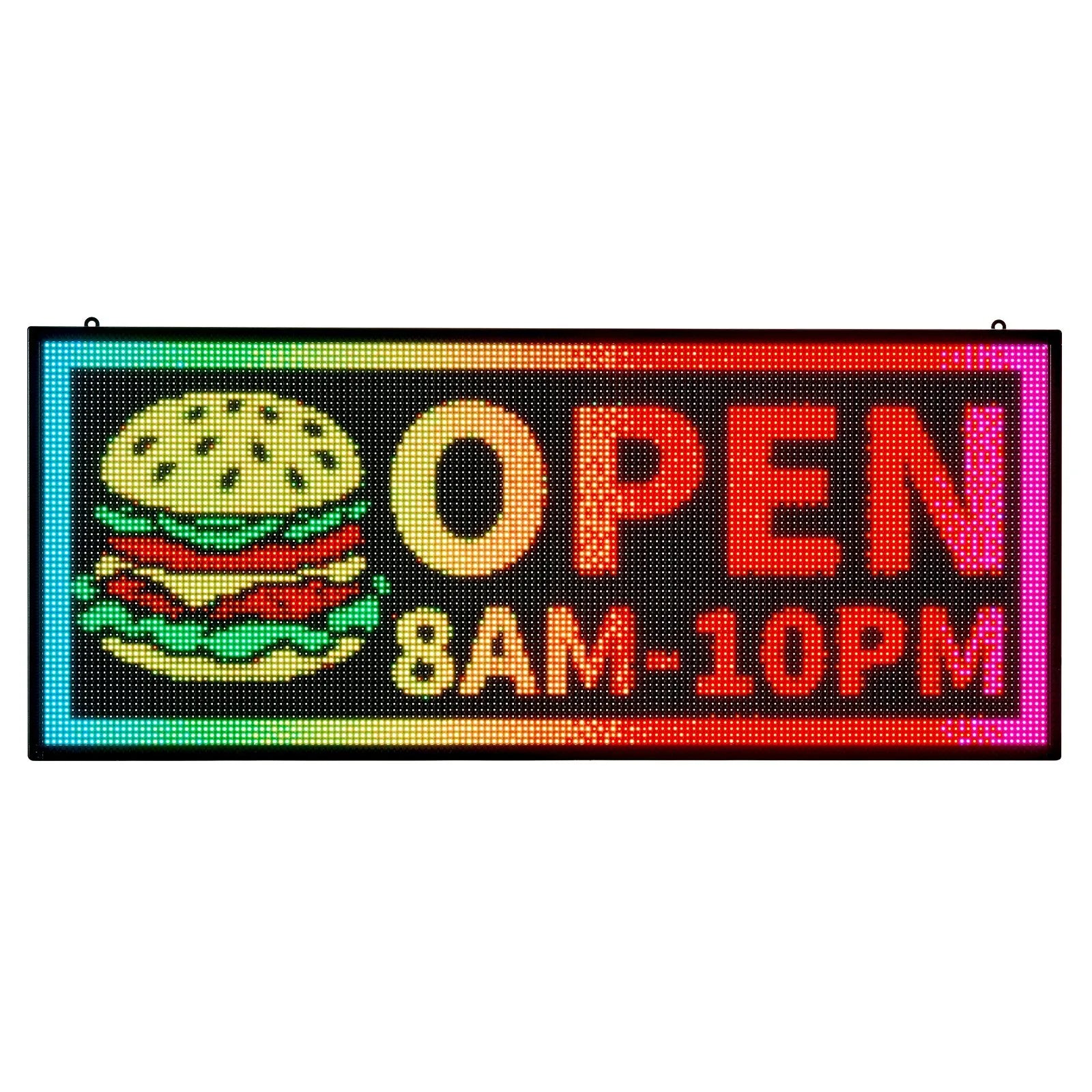 VEVOR 40x18in Programmable LED Sign Digital Scrolling Display Board P6 Fullcolor