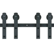 VEVOR 8FT Sliding Barn Door Hardware Kit, 330LBS Heavy Duty Barn Door Track Kit for Double Doors, Fit 3.7-4.3FT Total Wide and 1.3