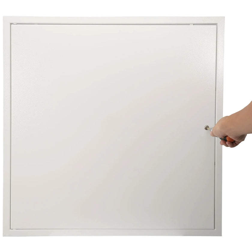 VEVOR Access Panel for Drywall & Ceiling, 16 x 16 Inch Plumbing Access Panels, Reinforced Access Door, Heavy-Duty Steel Wall Hole Cover, Easy Install Removable Hinged Panel for Wiring & Cables, Silver