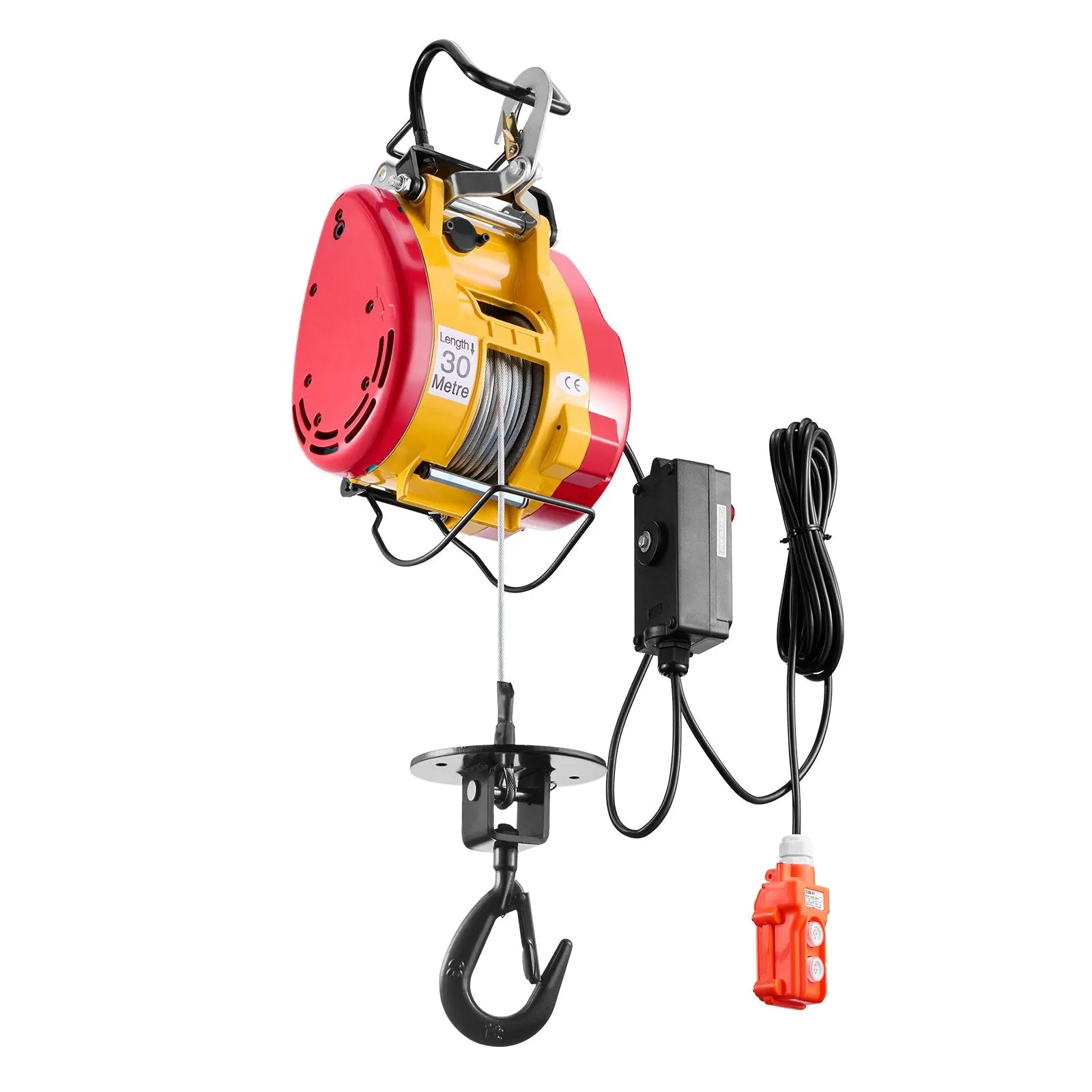 VEVOR 2-in-1 Portable Electric Hoist Winch 1100LBS Wired/Wireless Remote Control