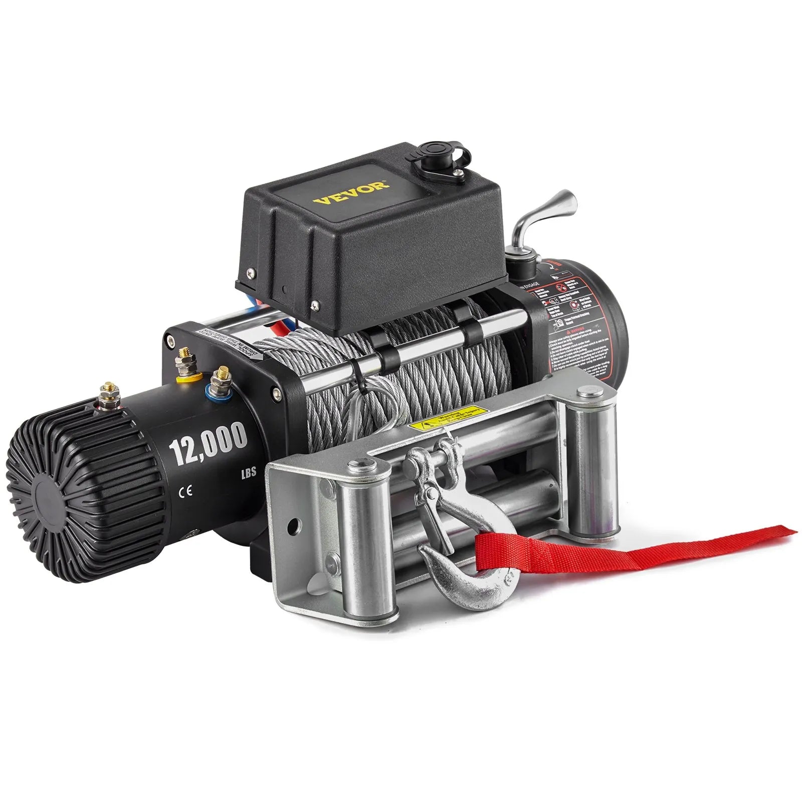 12000LBS Electric Winch 12V Steel Cable Off-road ATV UTV Truck Towing Trailer