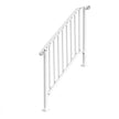 VEVOR 3-4 Step Handrails for Outdoor for Seniors Porch Deck Retro Arch White