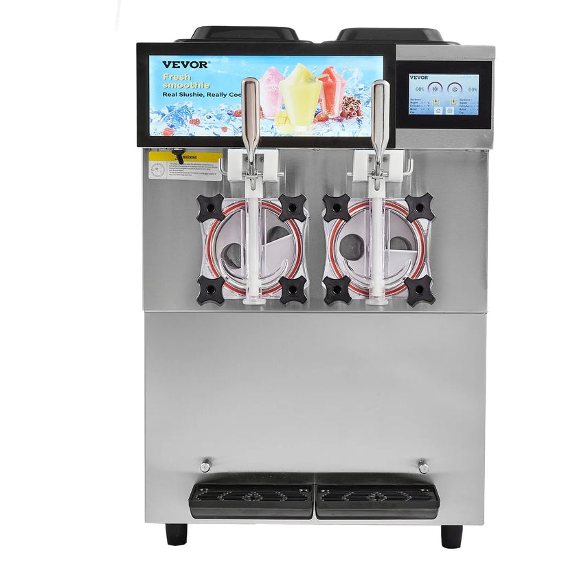 VEVOR 2 x 12L/3.17 Gal Commercial Slushy Machine Margarita Smoothie Frozen Drink