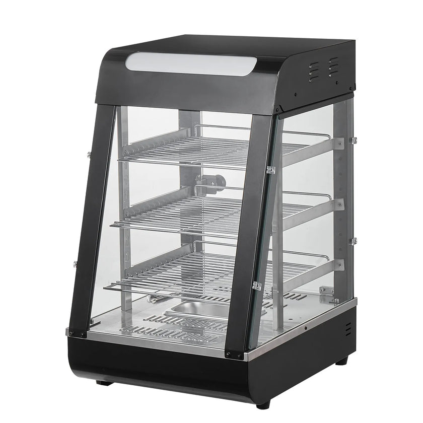 VEVOR 3-Tier Commercial Food Warmer Display Countertop Pizza Cabinet with Light