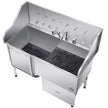 VEVOR 61 Inch Dog Grooming Bath Tub Stainless Steel w Ramp Water Filter Left