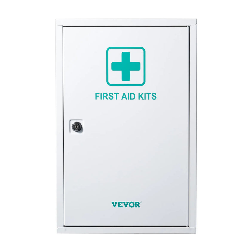 VEVOR 3-Shelf First Aid Cabinet 1000 Pieces Wall Mounted Medicine Metal Cabinet