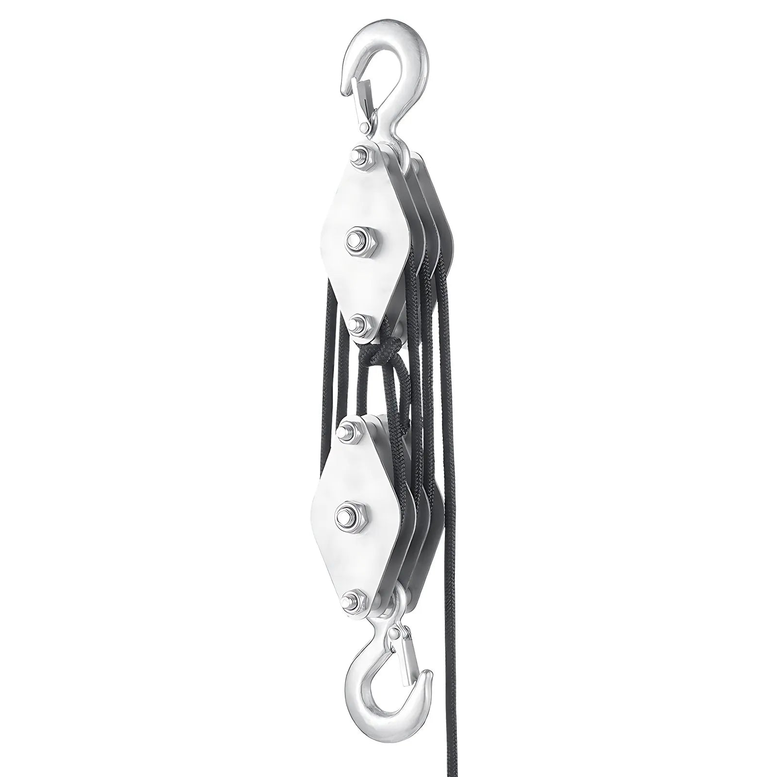 VEVOR 100 ft Rope Hoist Pulley Wheel Block and Tackle Puller 5:1 Ratio 4400 lbs