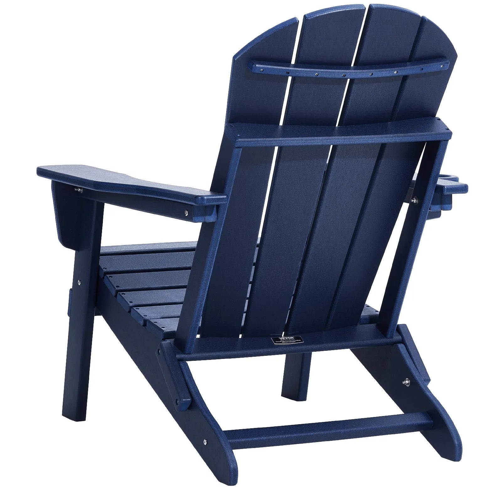 VEVOR Adirondack Chair Plastic Set of 2 All-Weather Folding Fire Pit Navy Blue