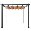 VEVOR 10'x10' Outdoor Retractable Pergola with Sun Shade Canopy Aluminum Beige