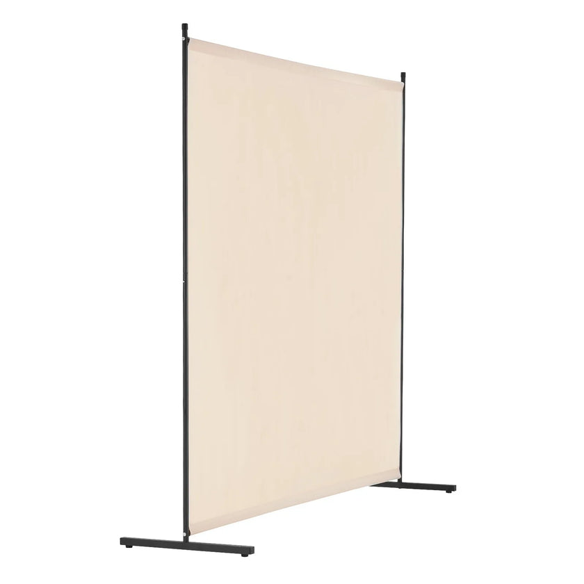 VEVOR 6FT Room Divider Single Panel Fabric Room Screen for Office Bedroom Beige