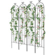 VEVOR 4 Packs Metal Garden Trellis for Climbing Plant Support 87x20 in Rustproof