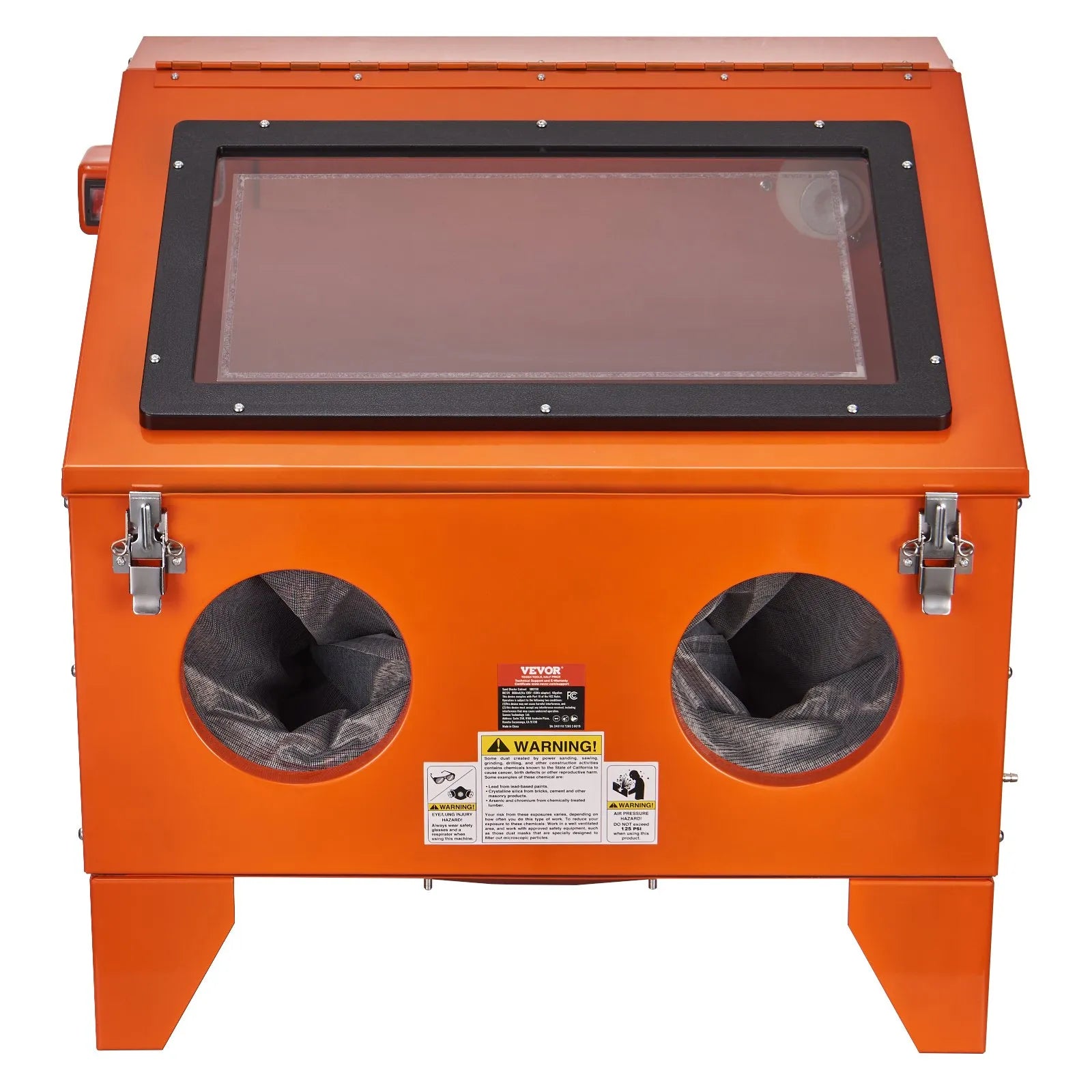 VEVOR 40 Gallon Sandblasting Cabinet, 40-120PSI Portable Benchtop Sand Blasting Cabinet, Heavy Duty Steel Sand Blaster with Blasting Gun & 4 Ceramic Nozzles for Paint, Stain, Rust Removal