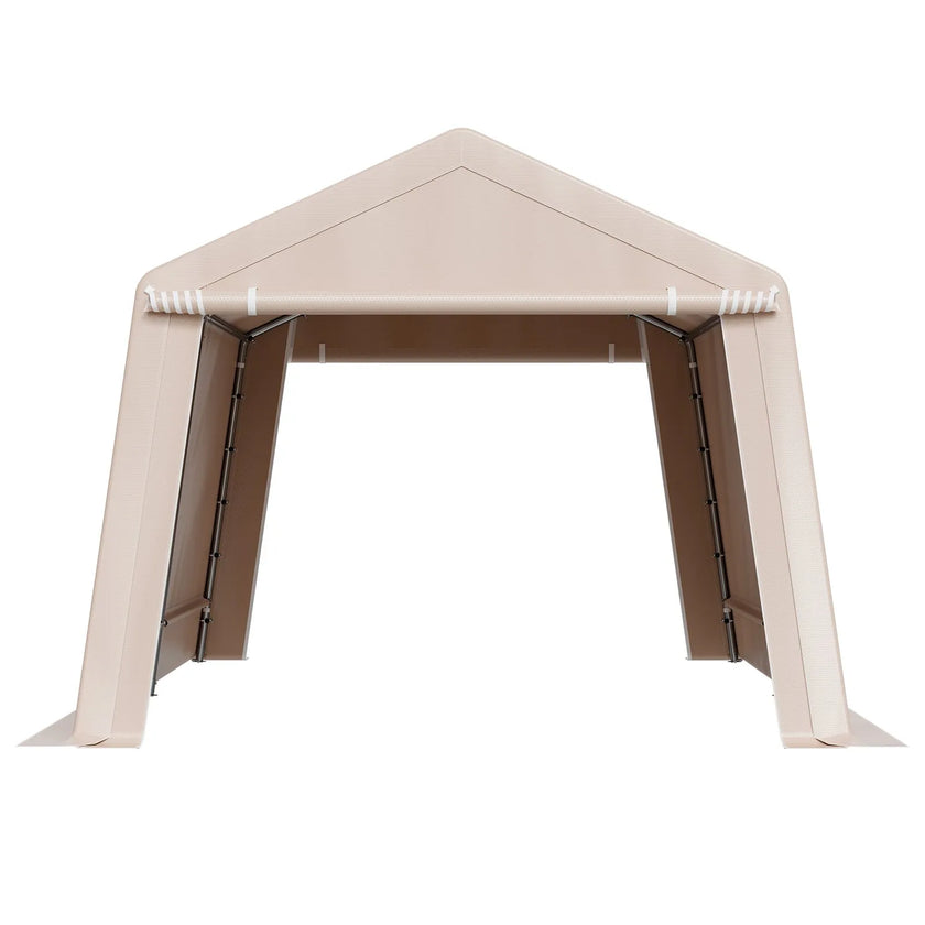 VEVOR Outdoor Storage Portable Shed 10x15 ft Waterproof Canopy Garage 2 Doors
