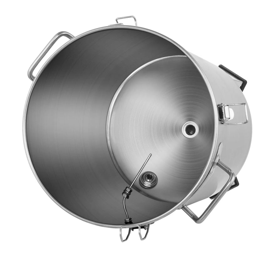 VEVOR 304 Stainless Steel Kettle, 16 GALLON Beer Brew Fermentor, Brew Bucket Fermentor for Brewing, Home Brewing Supplies with Base, Kettle Stock Pot Includes Lid, Handle, Valve, Spigot, Thermometer