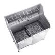 VEVOR 50 Inch Dog Grooming Bath Tub Stainless Steel w Ramp Faucet Left Door