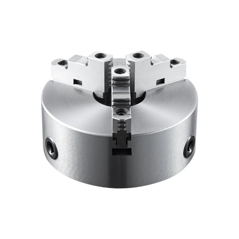 VEVOR 3-Jaw Lathe Chuck, 8'', Self-Centering Lathe Chuck, 0.16-8 in/4-200 mm Clamping Range with T-key Fixing Screws Hexagon Wrench, for Lathe 3D Printer Machining Center Milling Drilling Machine