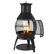 VEVOR 22 Inch Chiminea Outdoor Iron Fireplace with Grill Mesh & Chimney Coat